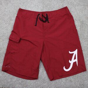 Alabama Crimson Tide Board Shorts Men Medium Red Columbia Omni-Shade Swim Trunks